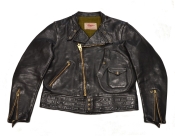 Thedi Leathers "Cafe Racer Black" Washed Horsehide L