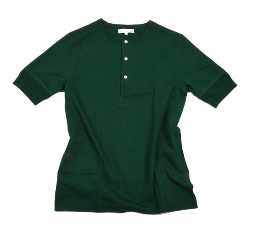 Merz b. Schwanen Knopfleistenhemd, 2-fädig, 1/4 Arm, Classic Green XL