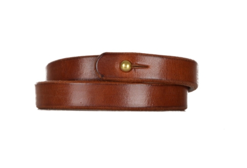 OBERWEIHER Lederarmband tobacco/brass