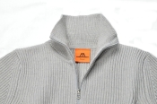 Andersen-Andersen Navy Full-Zip Light Grey