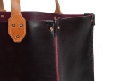 OBERWEIHER ORIGINAL Rindleder Tasche "Aubergine"