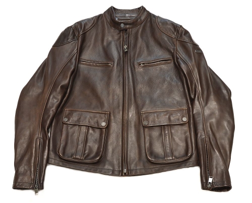 ROKKER "Goodwood Leather Jacket" Brown L