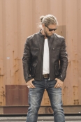 ROKKER "Goodwood Leather Jacket" Brown XXL