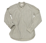 Delikatessen "Zen Shirt" green/beige/white stripe M