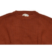 Merz b. Schwanen Pullover Cotton/Cashmere Brick Red L