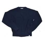 Merz b. Schwanen Pullover Cotton/Cashmere Deep Blue XL